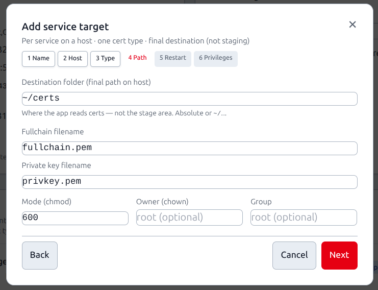 Deploy-target wizard