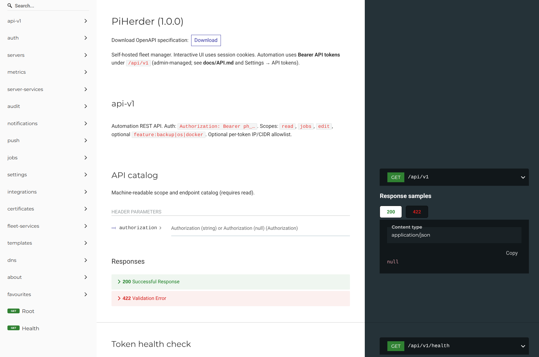 Settings API
