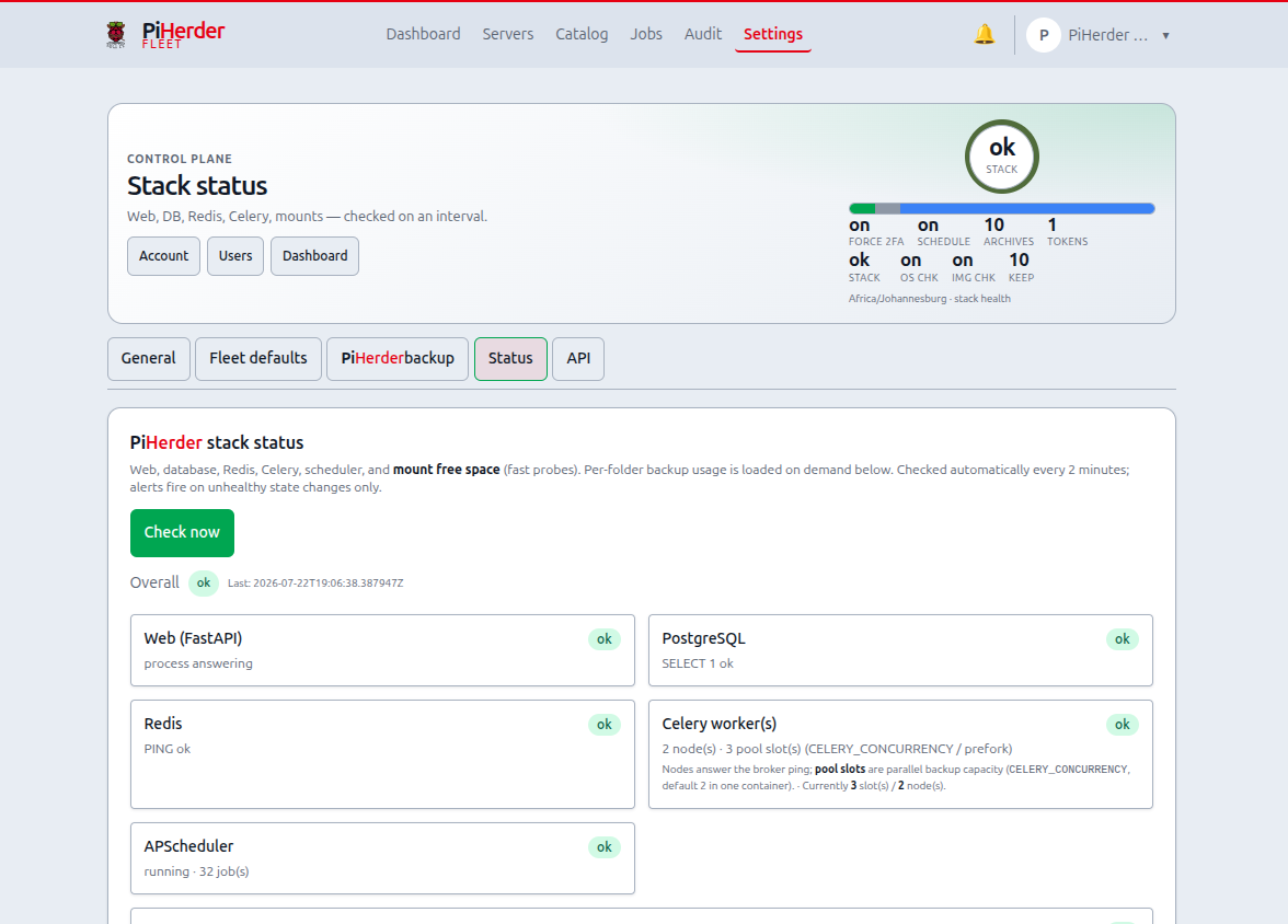 Status tab